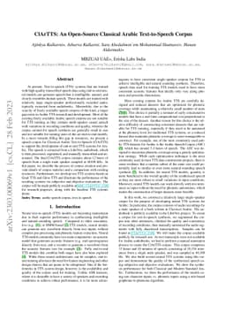 ClArTTS: An Open-Source Classical Arabic Text-to-Speech Corpus