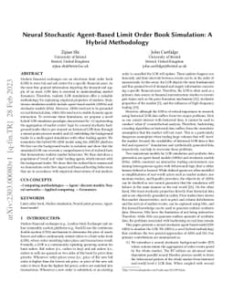 Neural Stochastic Agent-Based Limit Order Book Simulation: A Hybrid
  Methodology