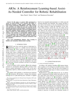 AR3n: A Reinforcement Learning-based Assist-As-Needed Controller for
  Robotic Rehabilitation