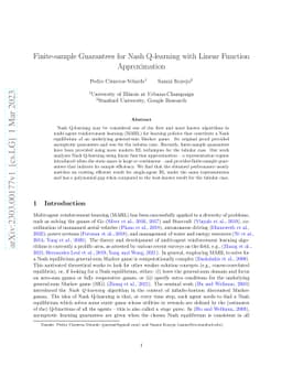 Finite-sample Guarantees for Nash Q-learning with Linear Function
  Approximation
