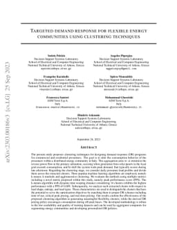 Targeted demand response for flexible energy communities using
  clustering techniques