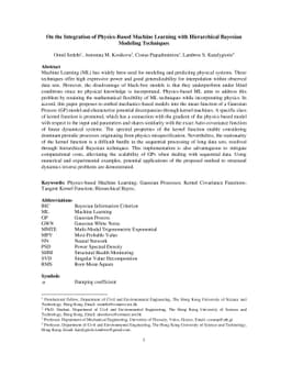 On the Integration of Physics-Based Machine Learning with Hierarchical
  Bayesian Modeling Techniques