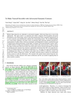 To Make Yourself Invisible with Adversarial Semantic Contours