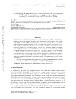 Leveraging SO(3)-steerable convolutions for pose-robust semantic
  segmentation in 3D medical data