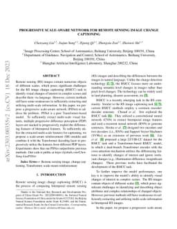 Progressive Scale-aware Network for Remote sensing Image Change
  Captioning