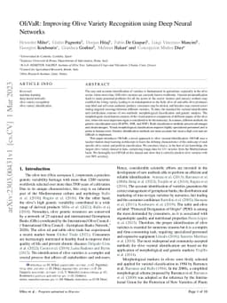 OliVaR: Improving Olive Variety Recognition using Deep Neural Networks