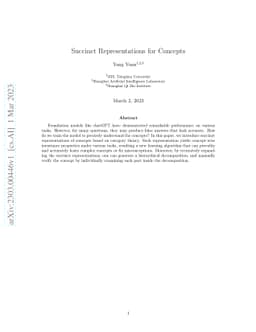 Succinct Representations for Concepts