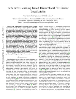 Federated Learning based Hierarchical 3D Indoor Localization