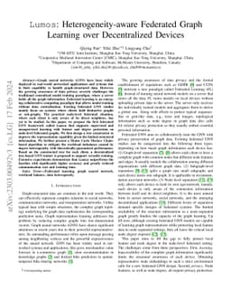 Lumos: Heterogeneity-aware Federated Graph Learning over Decentralized
  Devices