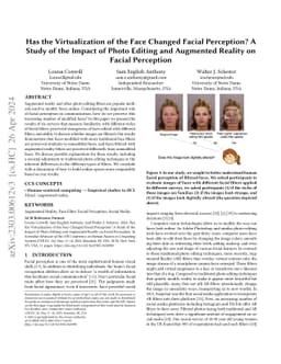 Has the Virtualization of the Face Changed Facial Perception? A Study of
  the Impact of Photo Editing and Augmented Reality on Facial Perception