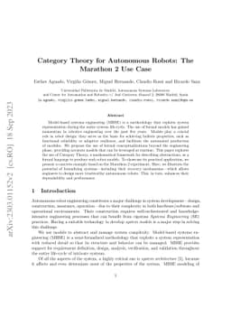 Category Theory for Autonomous Robots: The Marathon 2 Use Case