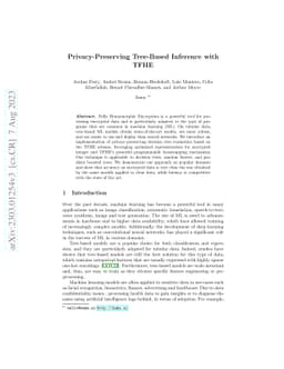Privacy-Preserving Tree-Based Inference with TFHE