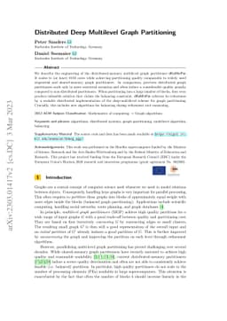 Distributed Deep Multilevel Graph Partitioning