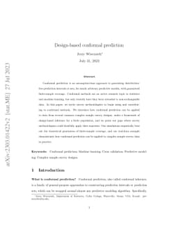 Design-based conformal prediction