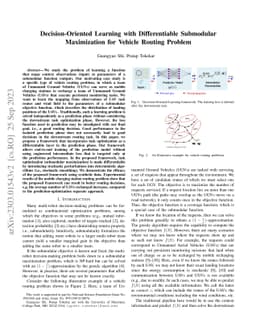 Decision-Oriented Learning with Differentiable Submodular Maximization
  for Vehicle Routing Problem