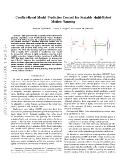 Conflict-Based Model Predictive Control for Scalable Multi-Robot Motion
  Planning