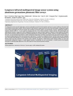 Longwave infrared multispectral image sensor system using
  aluminum-germanium plasmonic filter arrays