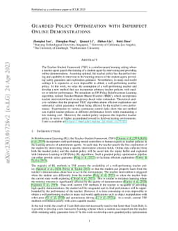 Guarded Policy Optimization with Imperfect Online Demonstrations