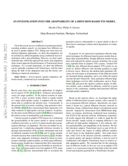 An investigation into the adaptability of a diffusion-based TTS model