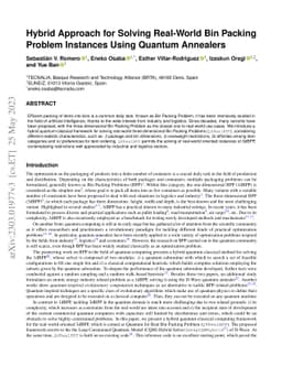 Hybrid Approach for Solving Real-World Bin Packing Problem Instances
  Using Quantum Annealers