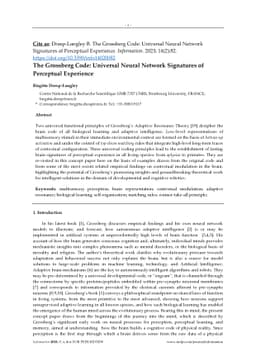 The Grossberg Code: Universal Neural Network Signatures of Perceptual
  Experience