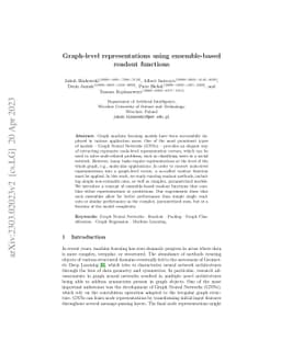 Graph-level representations using ensemble-based readout functions