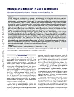 Interruptions detection in video conferences