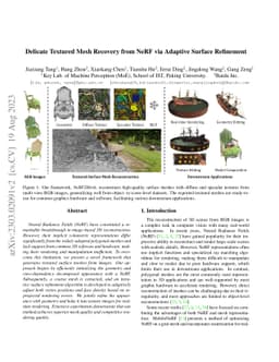 Delicate Textured Mesh Recovery from NeRF via Adaptive Surface
  Refinement
