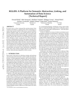 KGLiDS: A Platform for Semantic Abstraction, Linking, and Automation of
  Data Science