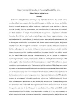 Feature Selection with Annealing for Forecasting Financial Time Series
