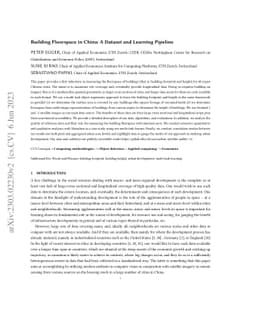 Building Floorspace in China: A Dataset and Learning Pipeline