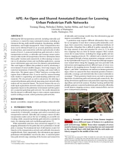 APE: An Open and Shared Annotated Dataset for Learning Urban Pedestrian
  Path Networks