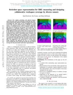 Perirobot space representation for HRI: measuring and designing
  collaborative workspace coverage by diverse sensors