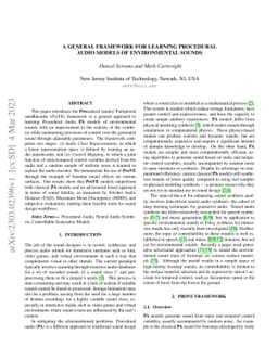 A General Framework for Learning Procedural Audio Models of
  Environmental Sounds