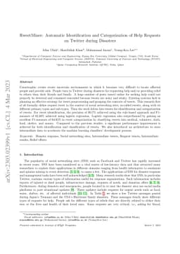 RweetMiner: Automatic identification and categorization of help requests
  on twitter during disasters