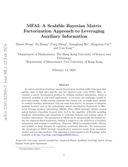 MFAI: A Scalable Bayesian Matrix Factorization Approach to Leveraging
  Auxiliary Information