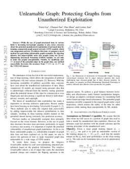 Unlearnable Graph: Protecting Graphs from Unauthorized Exploitation