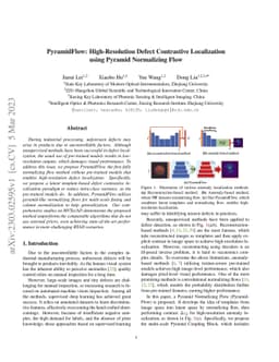 PyramidFlow: High-Resolution Defect Contrastive Localization using
  Pyramid Normalizing Flow
