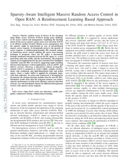 Sparsity-Aware Intelligent Massive Random Access Control in Open RAN: A
  Reinforcement Learning Based Approach