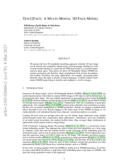 Text2Face: A Multi-Modal 3D Face Model