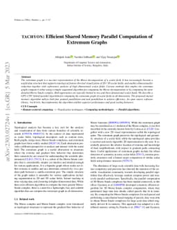 TACHYON: Efficient Shared Memory Parallel Computation of Extremum Graphs