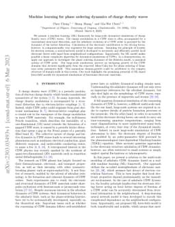 Machine learning for phase ordering dynamics of charge density waves