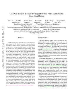 LoGoNet: Towards Accurate 3D Object Detection with Local-to-Global
  Cross-Modal Fusion