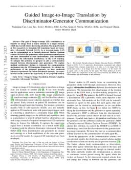 Guided Image-to-Image Translation by Discriminator-Generator
  Communication