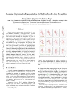 Learning Discriminative Representations for Skeleton Based Action
  Recognition