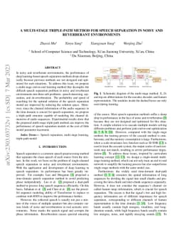 A Multi-Stage Triple-Path Method for Speech Separation in Noisy and
  Reverberant Environments
