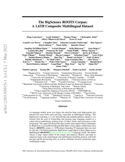 The BigScience ROOTS Corpus: A 1.6TB Composite Multilingual Dataset