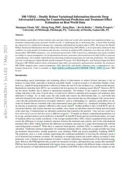 DR-VIDAL -- Doubly Robust Variational Information-theoretic Deep
  Adversarial Learning for Counterfactual Prediction and Treatment Effect
  Estimation on Real World Data