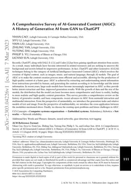 A Comprehensive Survey of AI-Generated Content (AIGC): A History of
  Generative AI from GAN to ChatGPT