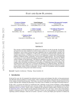Fast and Slow Planning